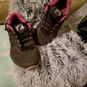 Nike black pink hidden reflective leppard shoes